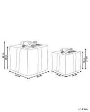 Weihnachtsdekoration 2er Set INARI 28/21 cm Weihnachtsgeschenke Silber_787431