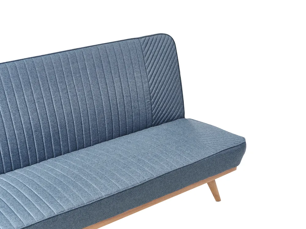 Schlafsofa 2-Sitzer KALFAFEL Stoff Blau_1009399