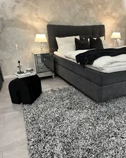 Shaggy Rug CIDE Black/ White 160 x 230 cm_883716