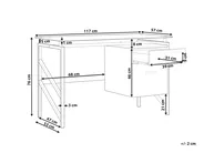 Schreibtisch MORITON 117 cm 57 cm mit Stauraum Schwarz_782431