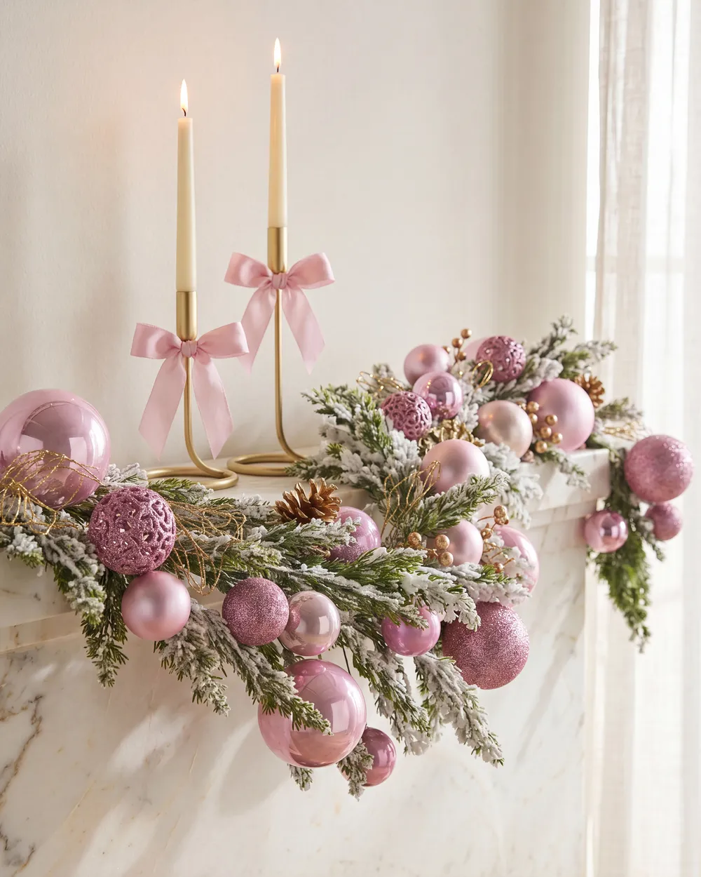 Weihnachtskugel 100er Set VANERN Rosa