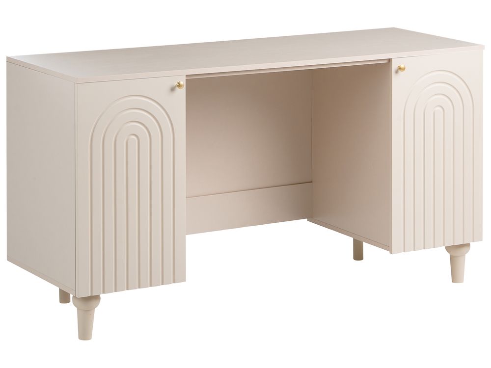 Home Office Desk ARVANI 140 cm x 50 cm Light Beige