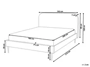 Bett mit Lattenrost Cord FLAYAT 180 x 200 cm Cremeweiß_967720