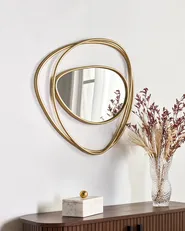 Wall Mirror COURCY 50 cm 54 cm Metal Gold_997079