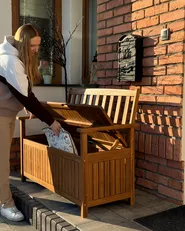Gartenbank SOVANA 120 cm mit Stauraum Akazienholz Braun_1072661
