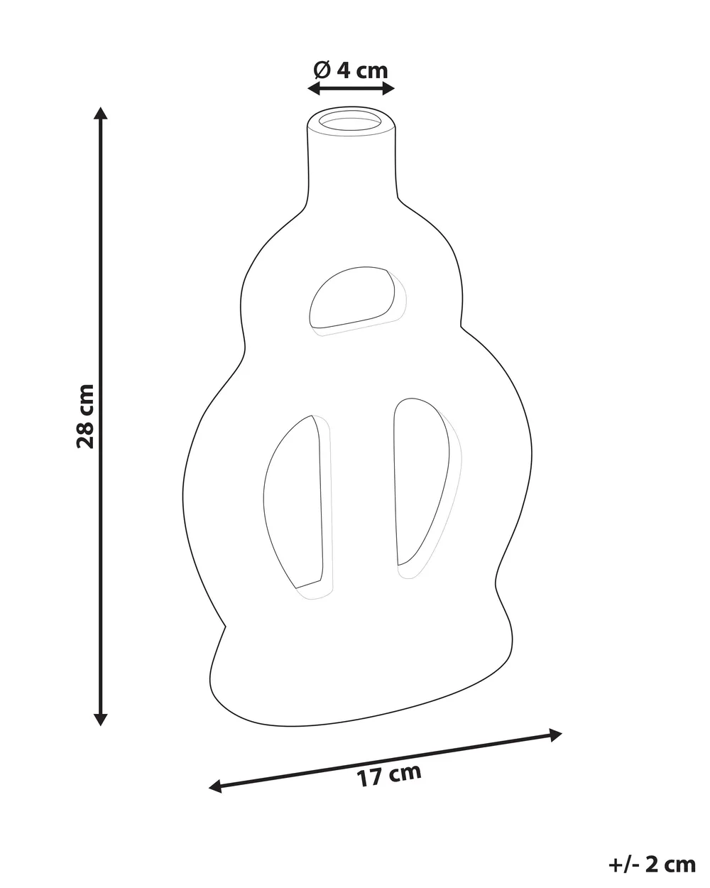Blumenvase KOZANI 28 cm Keramik Beige_845136