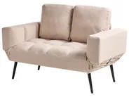 Schlafsofa 2-Sitzer BREKKE Stoff Beige_1068077