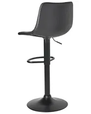 Set of 2 Bar Stools LEBRIJA Swivel Faux Leather Black_1011406