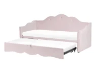 Ausziehbett Samtstoff LORETTE 90 x 200 cm Pastellrosa_1087332