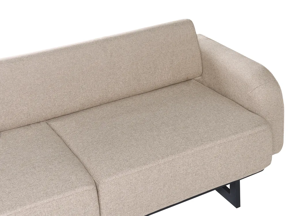 Sofa 3-Sitzer SVANEK Stoff Hellbraun_1061505