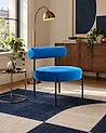 Sessel ALPHA Samtstoff Marineblau