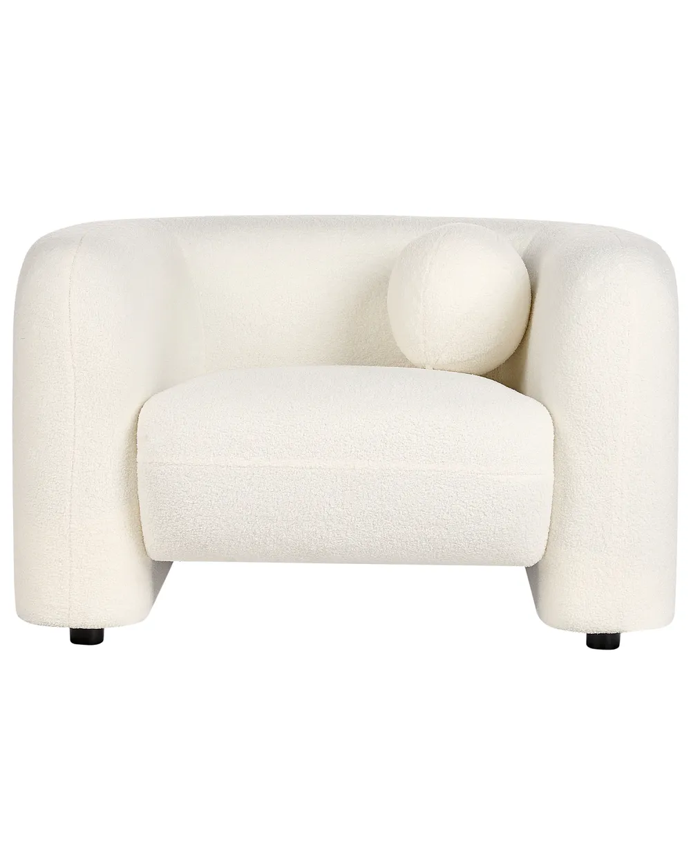 Sessel LEIREN Bouclé Weiß_920646