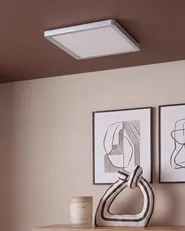 LED Ceiling Lamp TIVORA with Remote with Dimmer Silver_1131080