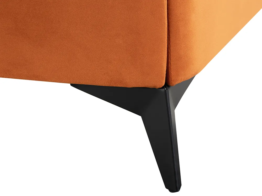 Bett mit Lattenrost Samtstoff MELLE 180 x 200 cm Orange_829905