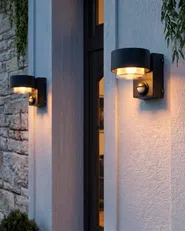 LED Außenwandleuchte 2er Set GOVIA Schwarz_1105474