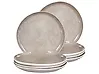 Speiseteller 8er Set COSTMARY Steinzeug Grau 27 cm