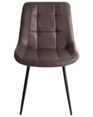 Set of 2 Dining Chairs MELROSE II Faux Leather Dark Brown_716699