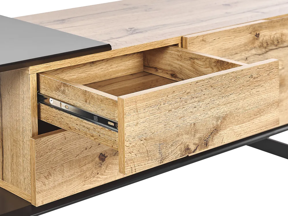 TV-Möbel FIORA Braun / Schwarz_797396