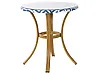Bistro Table RIFREDDO 70 cm 70 cm Tempered Glass Blue