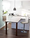 Set mit 2 Barstühlen LUCERNE drehbar Hellbeige