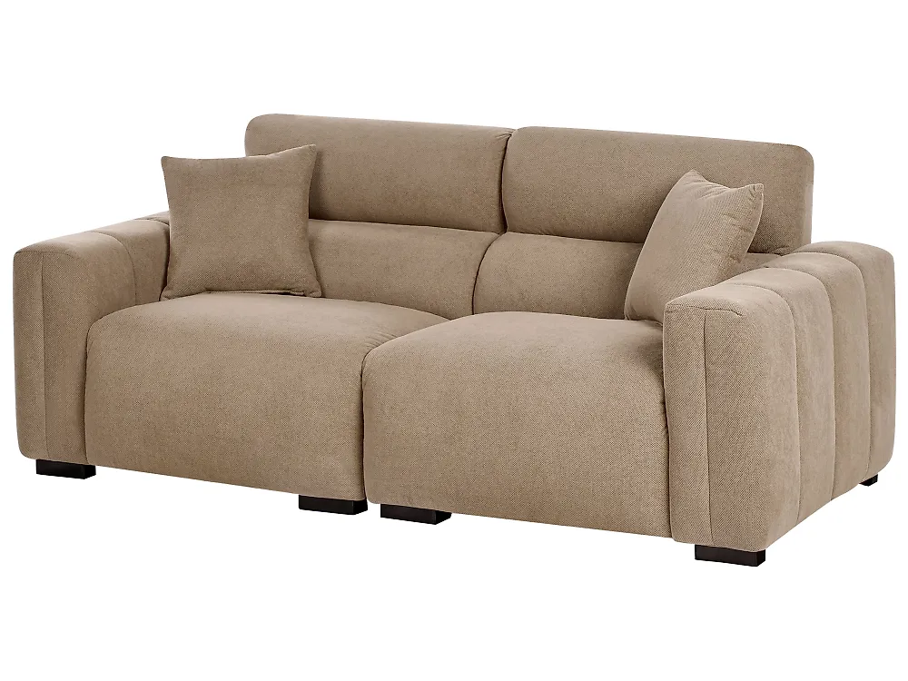 Sofa 3-Sitzer FAUSKAN Stoff Braun_1179028
