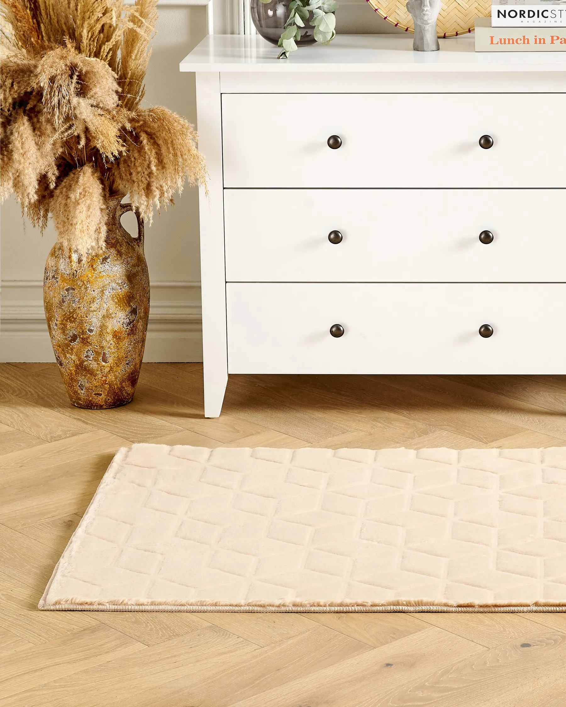 Faux Fur Rug THATTA Beige 80 x 150 cm_866634