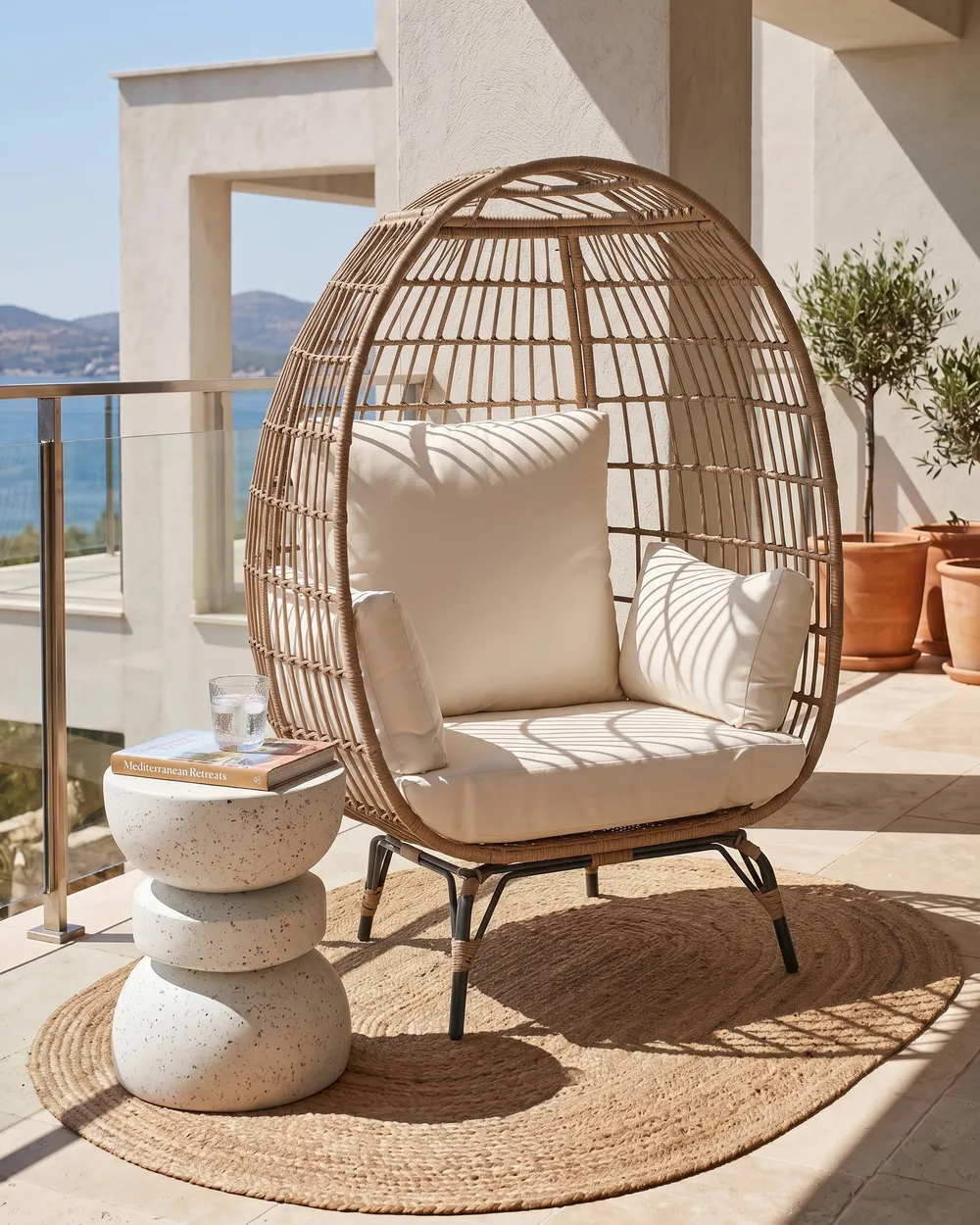 Gartenstuhl VEROLI Polyrattan Beige