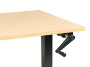 Schreibtisch manuell höhenverstellbar DESTINES 120 cm 72 cm Schwarz / Hellbraun_1000539