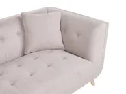Sofa 2 Seater HABO with Ottoman Fabric Taupe_1077159