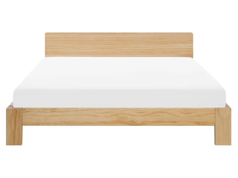 Bed Pine Wood ROYAN 160 x 200 cm (EU King Size) Light Brown_726502