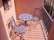 Bistro Table SIPONTO 60 cm 60 cm Metal White/ Blue_1155815
