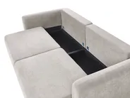 Schlafsofa 3-Sitzer VAXHOLM mit Stauraum Stoff Grau_1026878