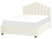 Krevet s prostorom za pohranu VINCENNES Samet Krem bijela 140 x 200 cm_837357