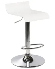 Set mit 2 Barstühlen VALENCIA drehbar Weiß_700779