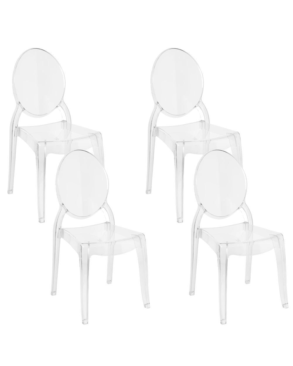 Set od 4 blagovaonske stolice MERTON Proziran