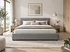 Bett mit Lattenrost Samtstoff AVALLON 180 x 200 cm Grau
