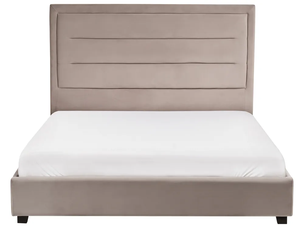 Waterbed Velvet ROUEN 140 x 200 cm (EU Double) Taupe_1004742