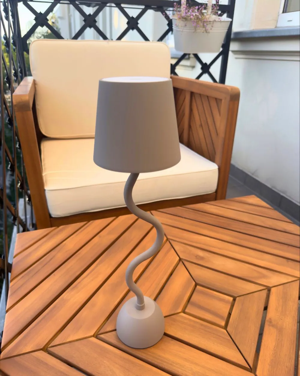 Kabellose LED Tischlampe VOUGA mit Dimmer Metall Beige_1018265