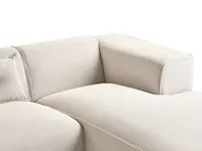 Corner Sofa 3 Seater DOLVA Fabric Light Beige Left Hand_871836
