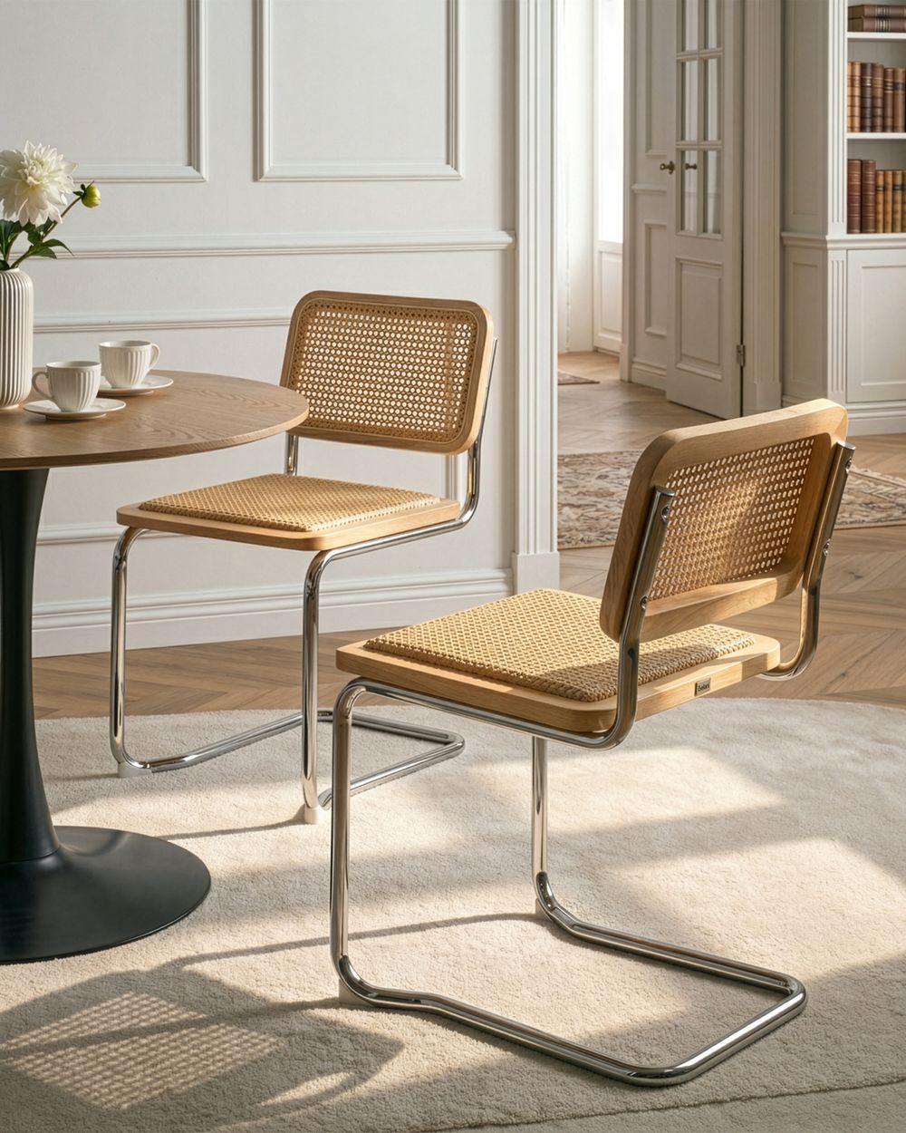 Esszimmerstuhl 2er Set CORDOVA Rattan Hellbraun