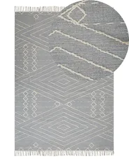 Rug KHENIFRA Light Grey 140 x 200 cm Cotton_831121