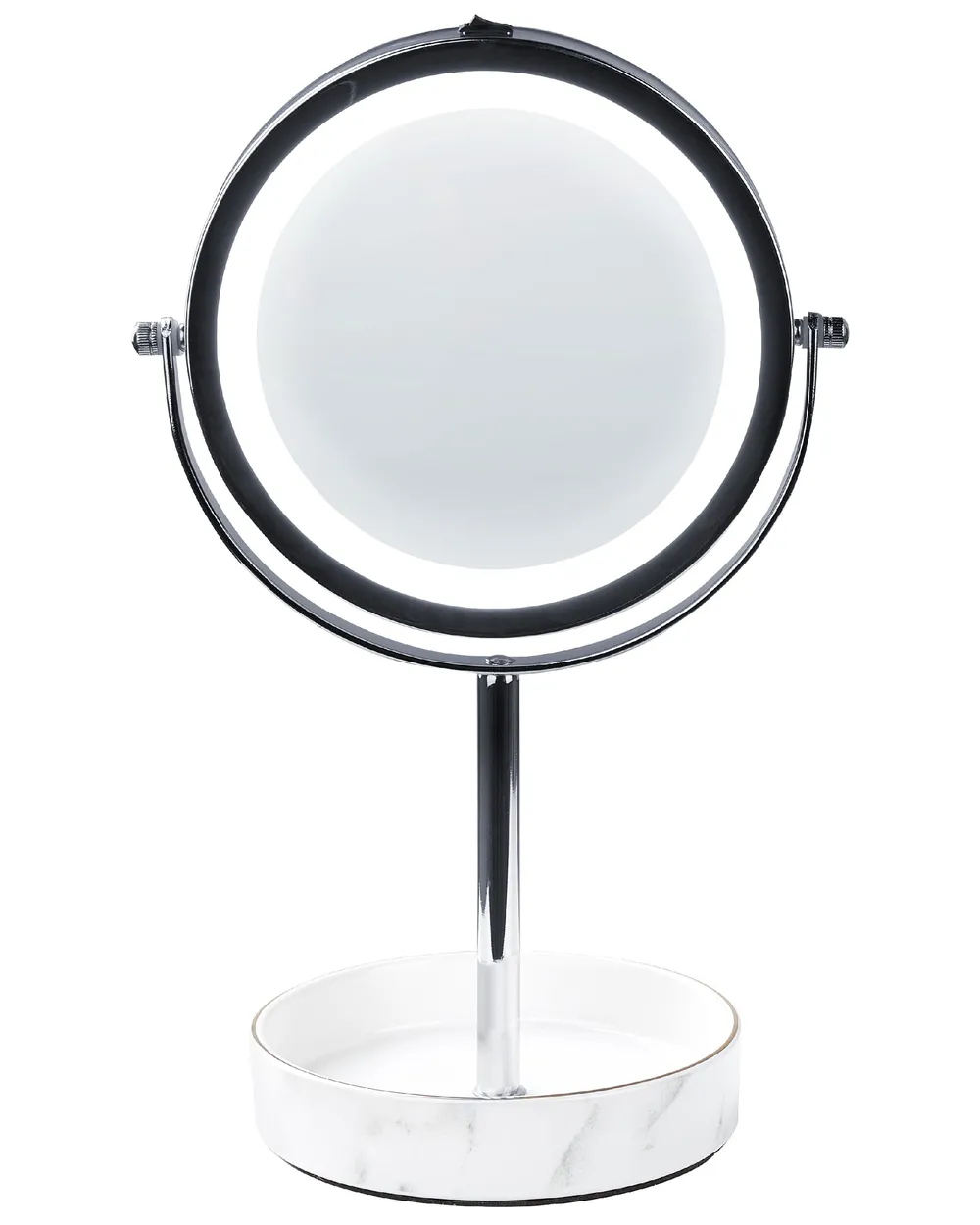 Kosmetikspiegel LED SAVOIE Weiß / Silber_847899