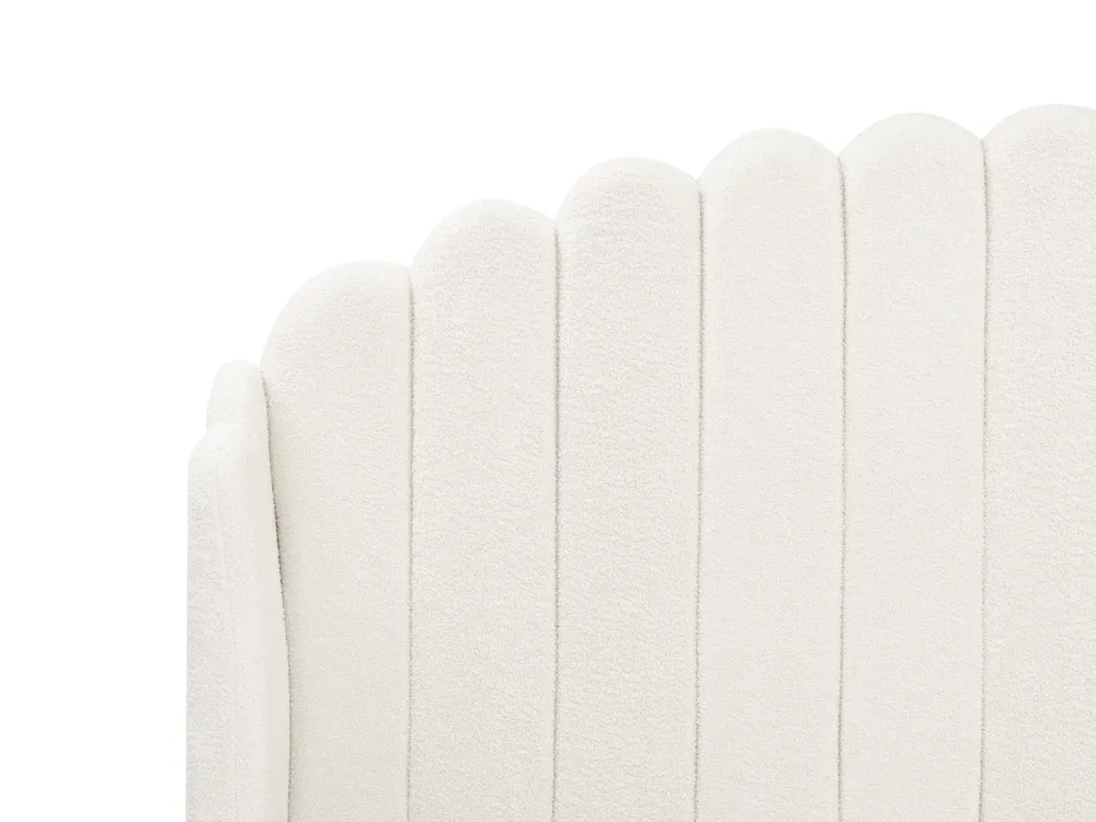 Bed Boucle AMBILLOU 160 x 200 cm (EU King Size) Off-White_967582