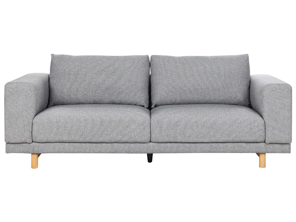 Sofa 3-Sitzer NIVALA Stoff Hellgrau