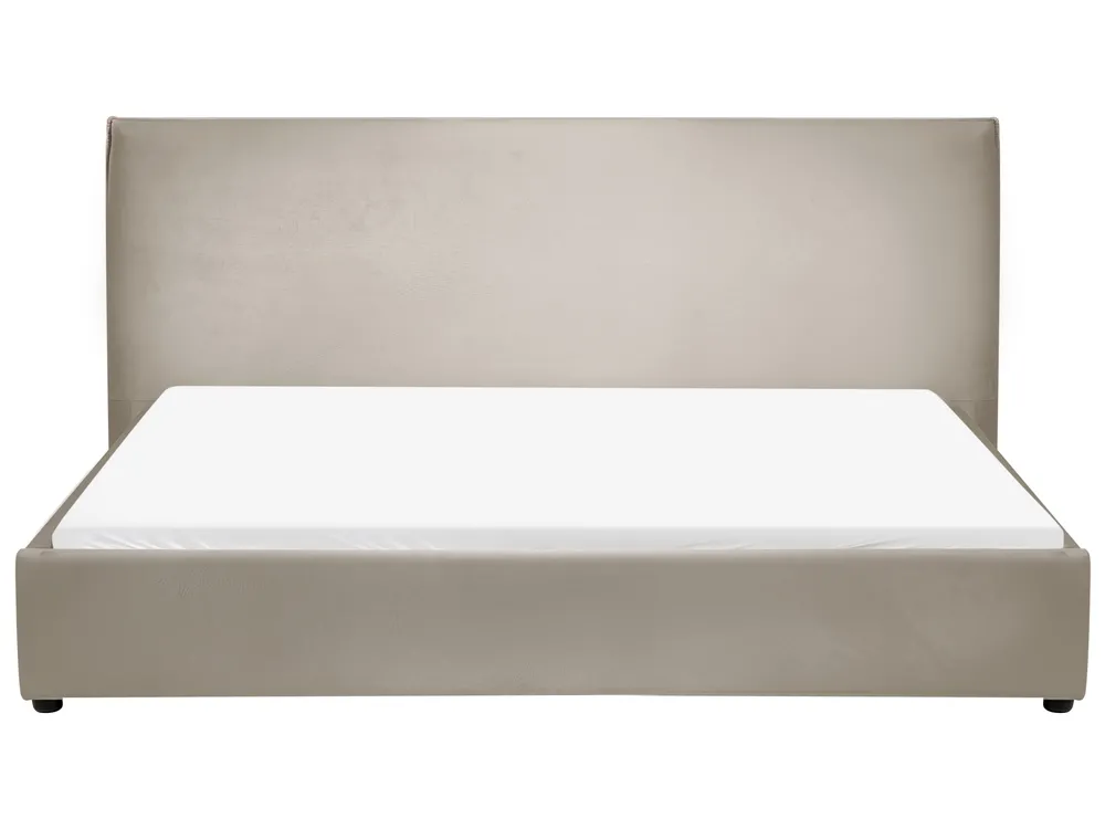 Bett mit Lattenrost Samtstoff LAVAUR 180 x 200 cm Taupe_985364