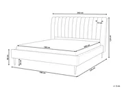 Bett mit Lattenrost Samtstoff MARVILLE 180 x 200 cm Grau_765480