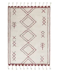 Teppich KENITRA Cremeweiß 140 x 200 cm Baumwolle_831329