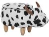 Tierhocker mit Stauraum COW Kuh Stoff Weiß