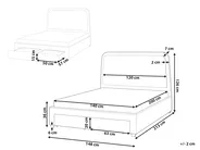 Bed with Storage Drawers SARDENT Boucle Off-White 140 x 200 cm (EU Double)_1009195