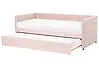 Ausziehbett Samtstoff CHAVONNE 90 x 200 cm Rosa
